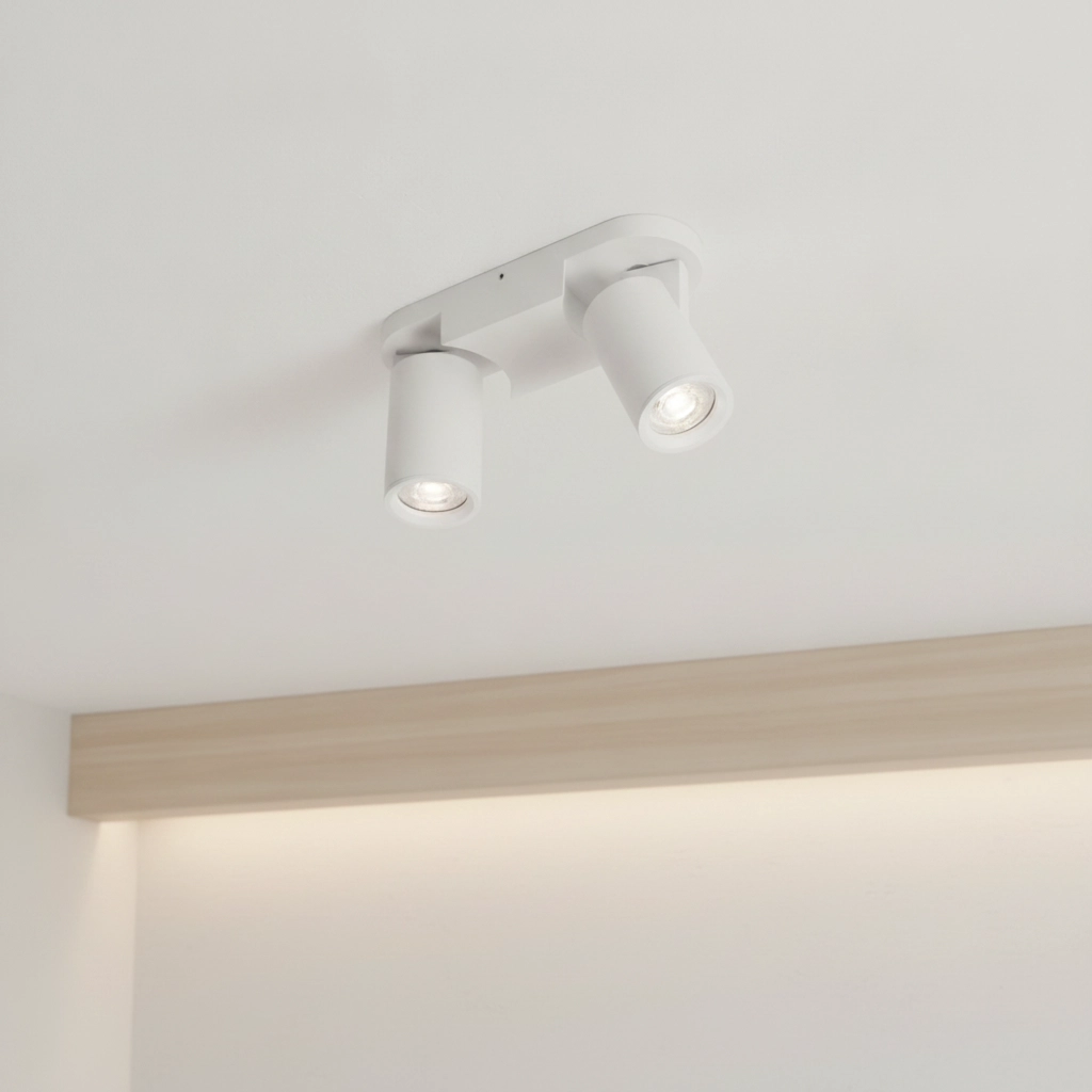 Spot de plafond Esto 2-blanc le plus léger