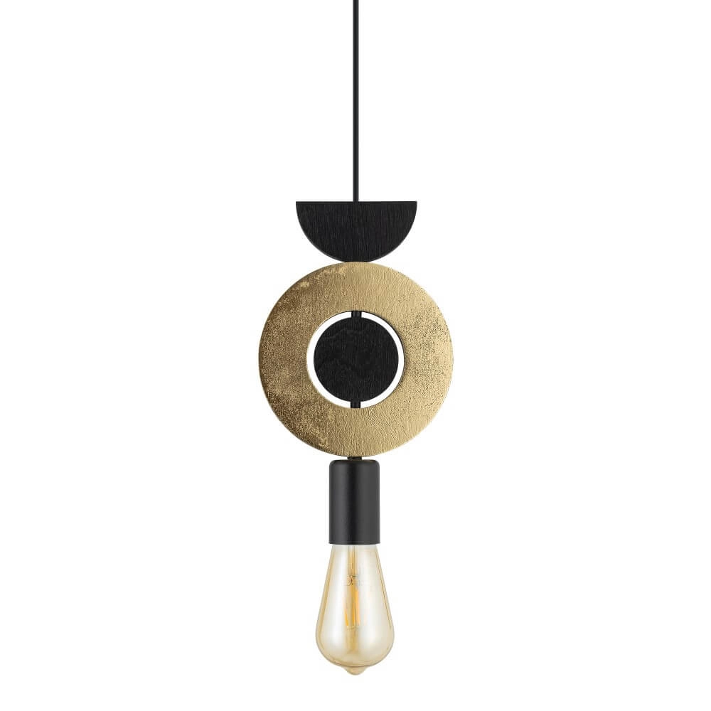 Suspension design Drops Wood F 1 lumière noire Lyora 5903139111805
