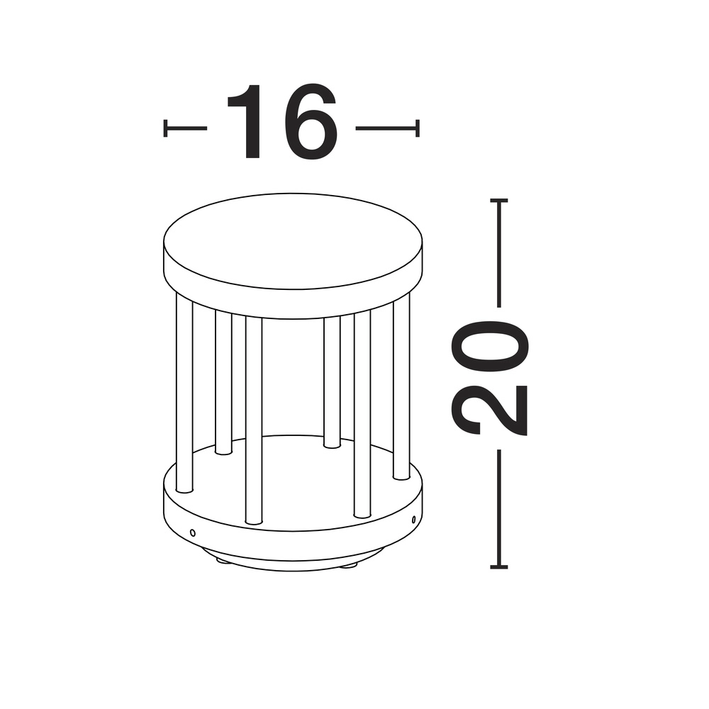 Lampe de jardin design Nereus S anthracite Lyora 5212017449474