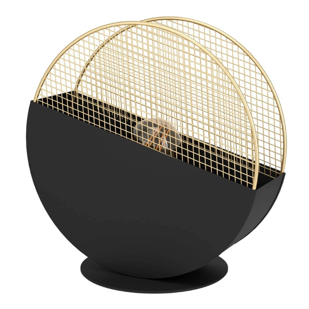 Lampe de table design Mumbles noir avec de l'or Lampe de table design Mumbles noir avec de l'or