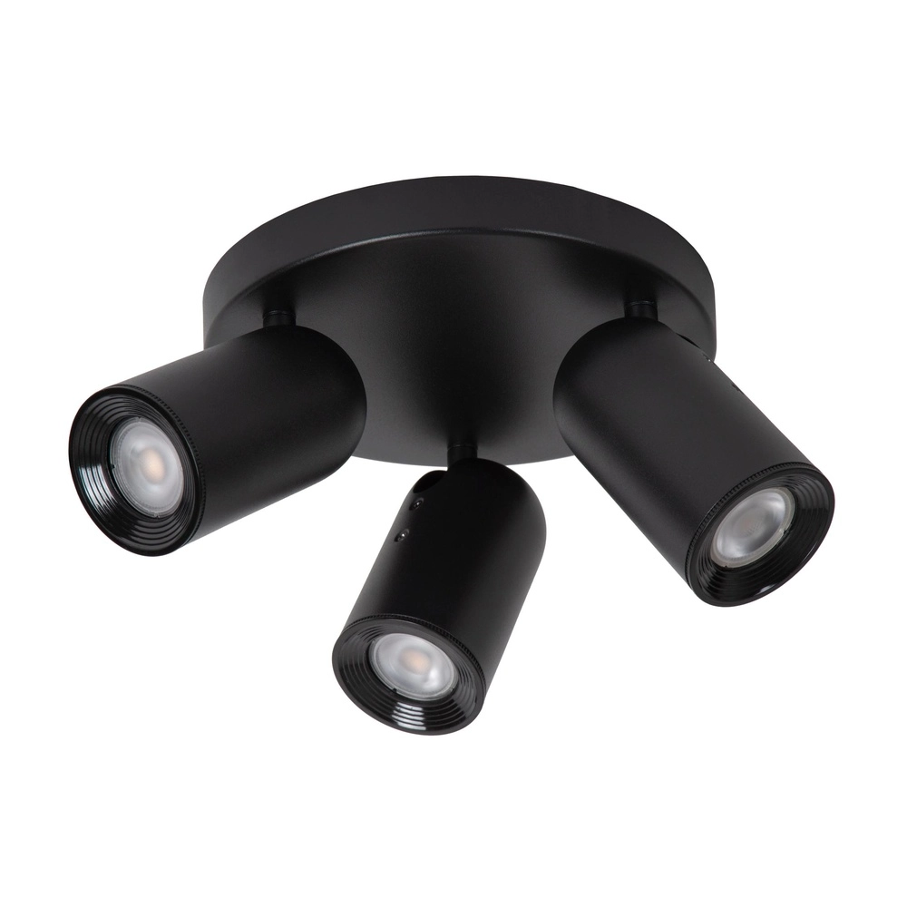 Projecteur de plafond Punch Noir à 3 lumières