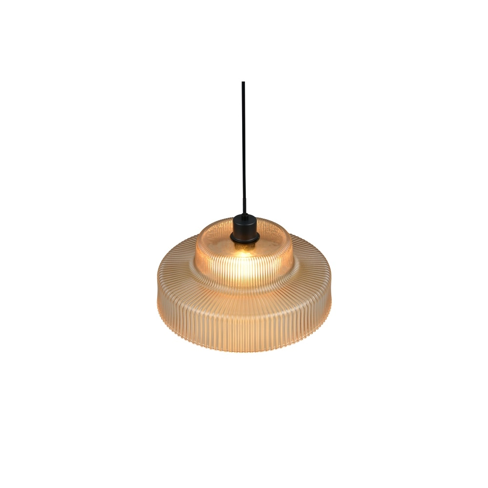 Lampe pendante classique Abella Verre ambré Trio 4017807682021