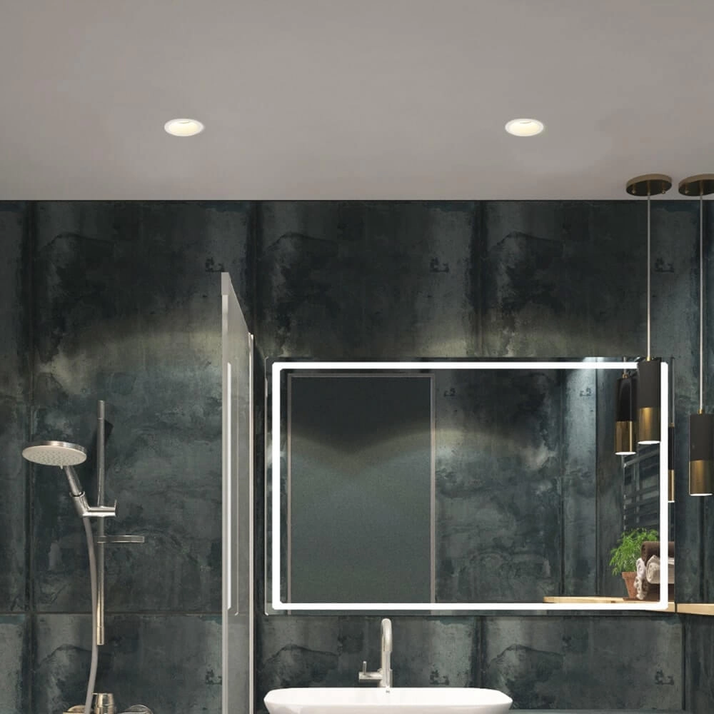 Spot encastré Slim Trim IP65 blanc Lyora