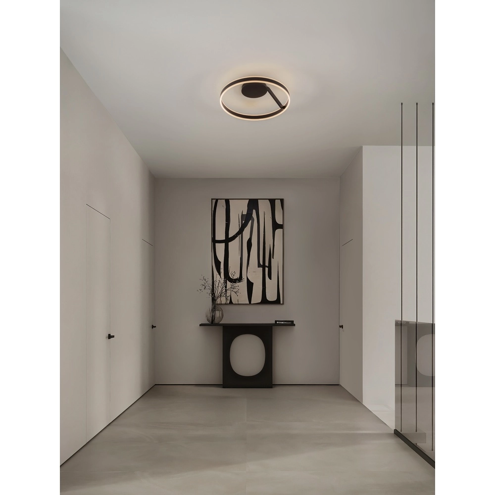 Plafonnier Bianco noir Ø 60cm Lyora 5212017473837
