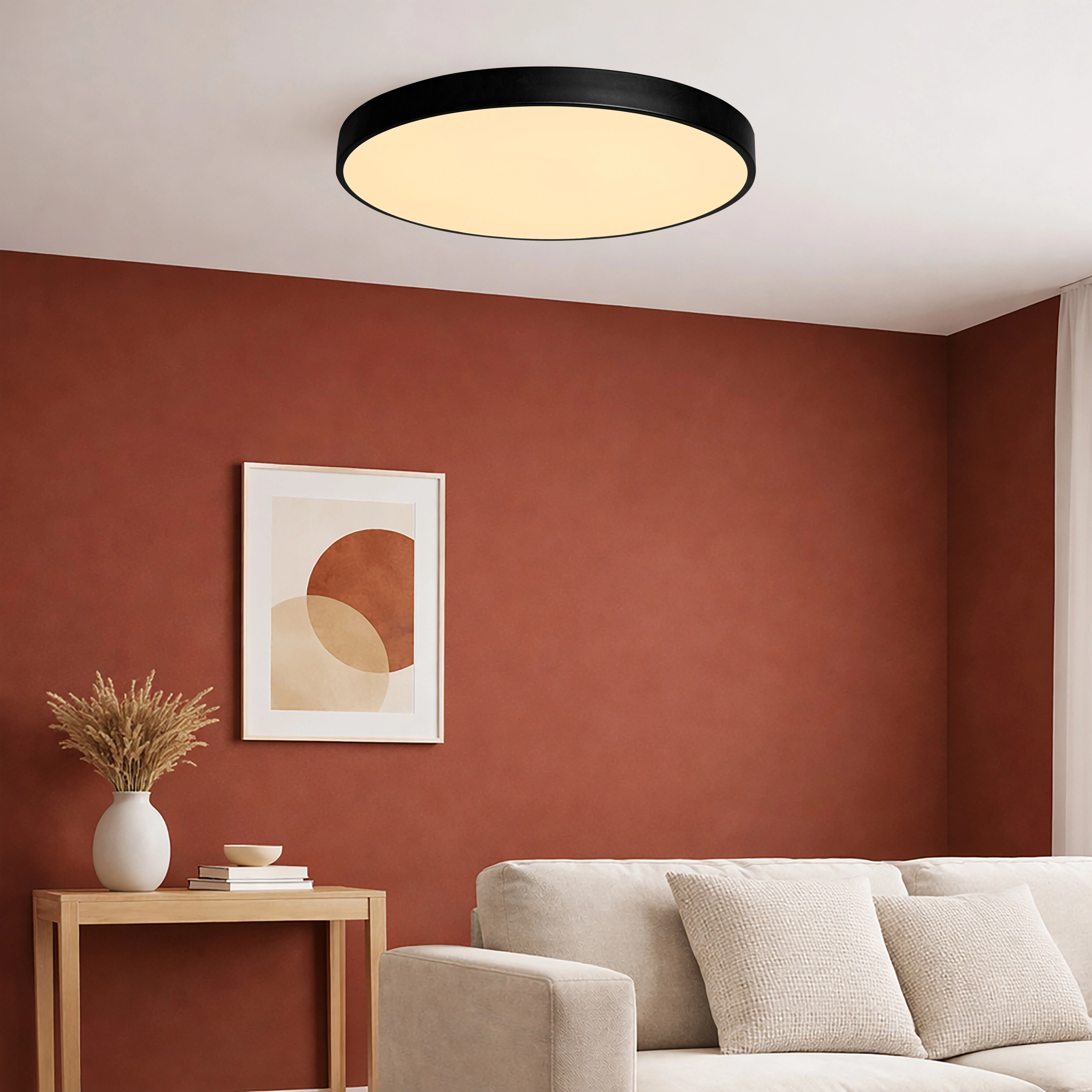 Éclairage de plafond Grace Ø 50 cm noir Lyora 5053423315898