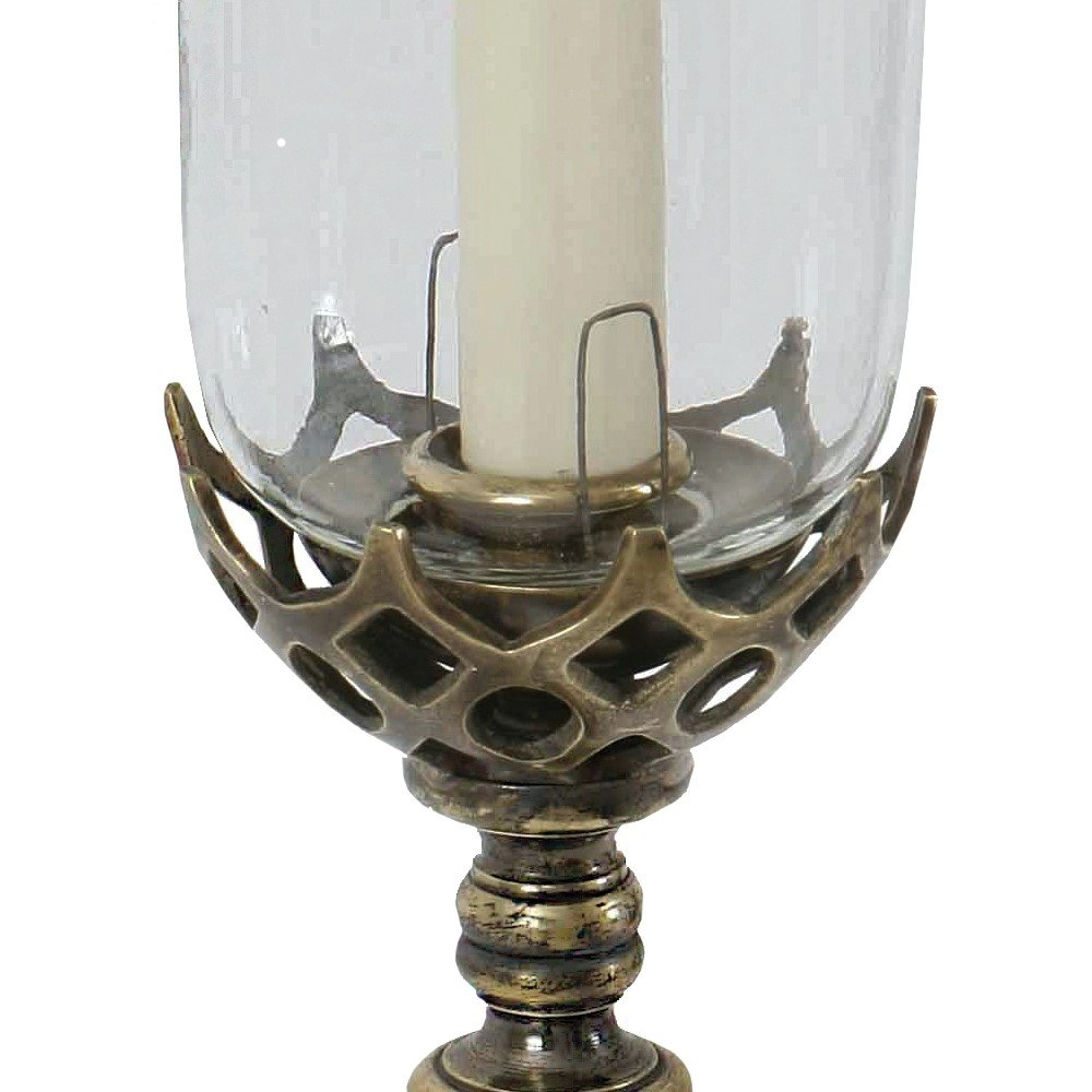 Chandelier en laiton Gothic cuivre antique (ant) Limehouse