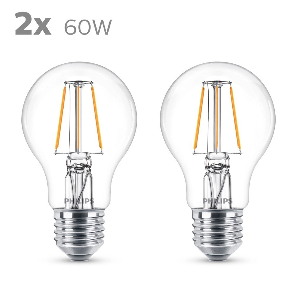 7W - E27 - 2700K - 806 lumen lot de 2 Philips 8718699777739