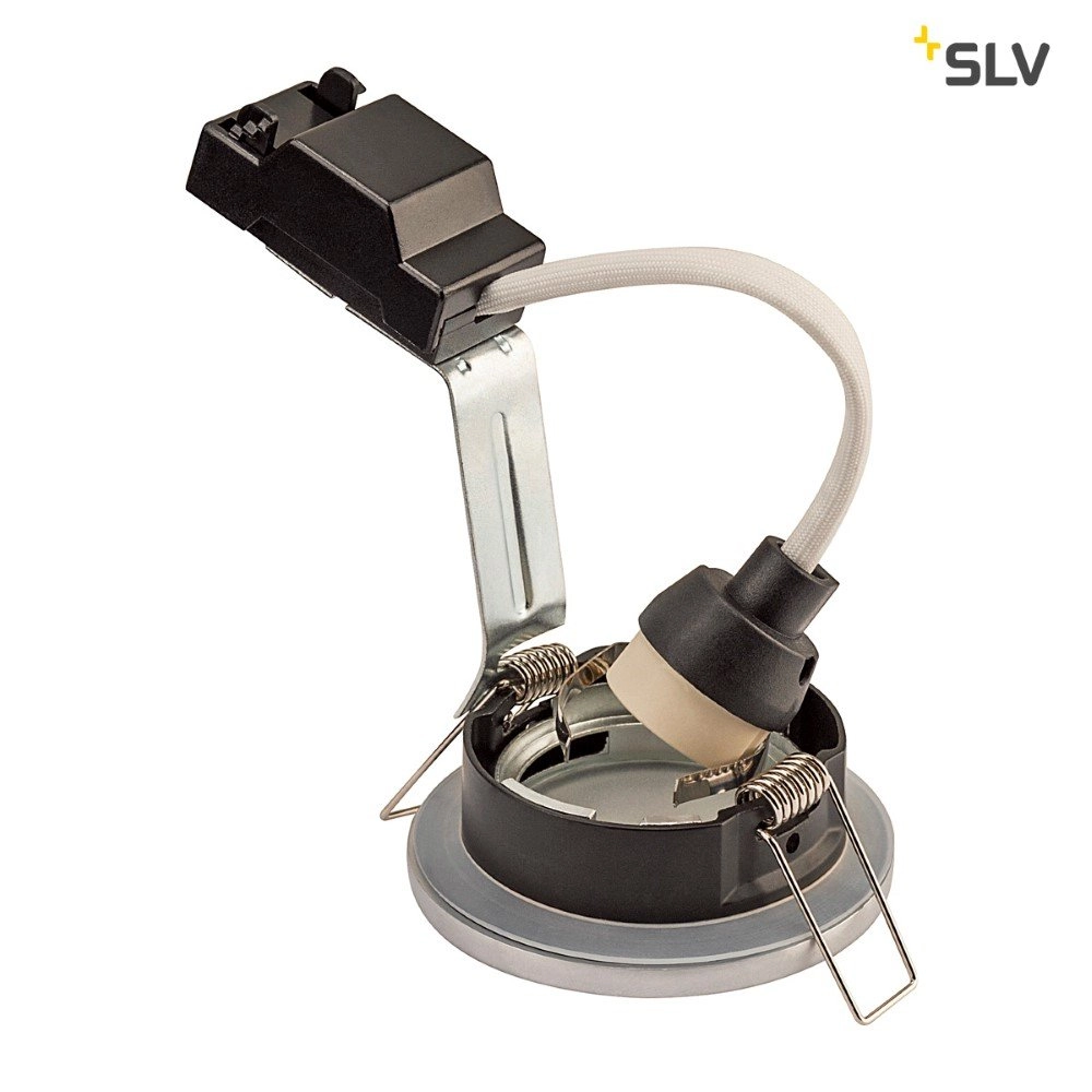 Spot encastré porche LED Dolix Out GU10 Round pour l'extérieur en titane SLV 4024163194853