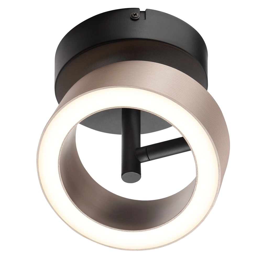 Lampe de plafond Axion Noir avec brun Brilliant 4004353477157