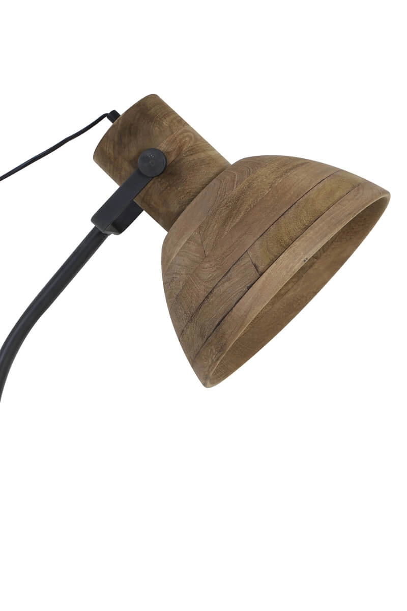 Lampe de lecture de campagne Imbert bois avec noir Light & Living 8717807293260