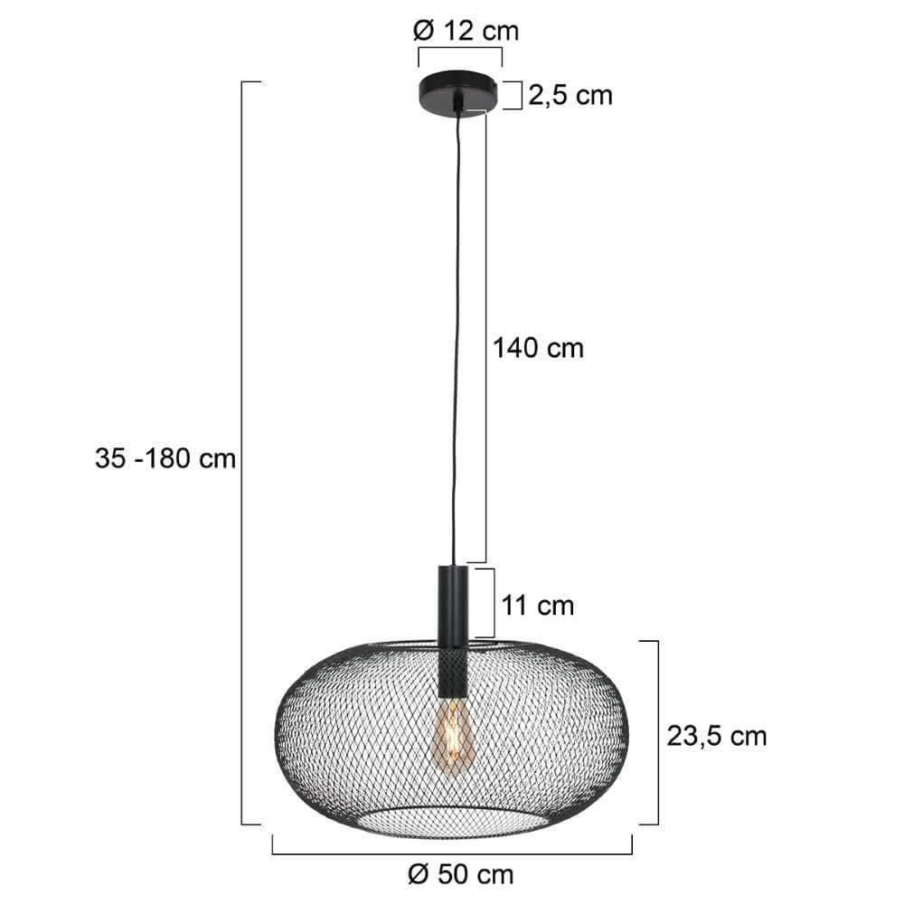 Lampe suspendue noire Cloud Ø 50 cm Steinhauer 8712746148664