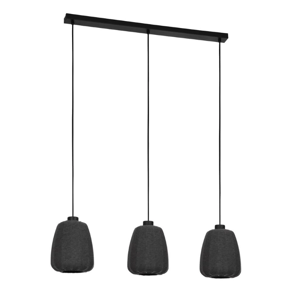 Lampe suspendue 3 lumières en tissu Barlaston Lampe suspendue 3 lumières en tissu Barlaston