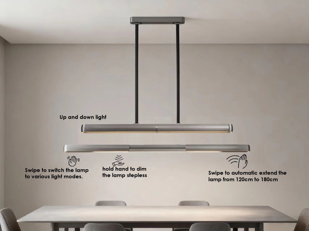 Lampe suspendue réglable Bella 120-180 cm de large - métal à canon ETH 8720195312680