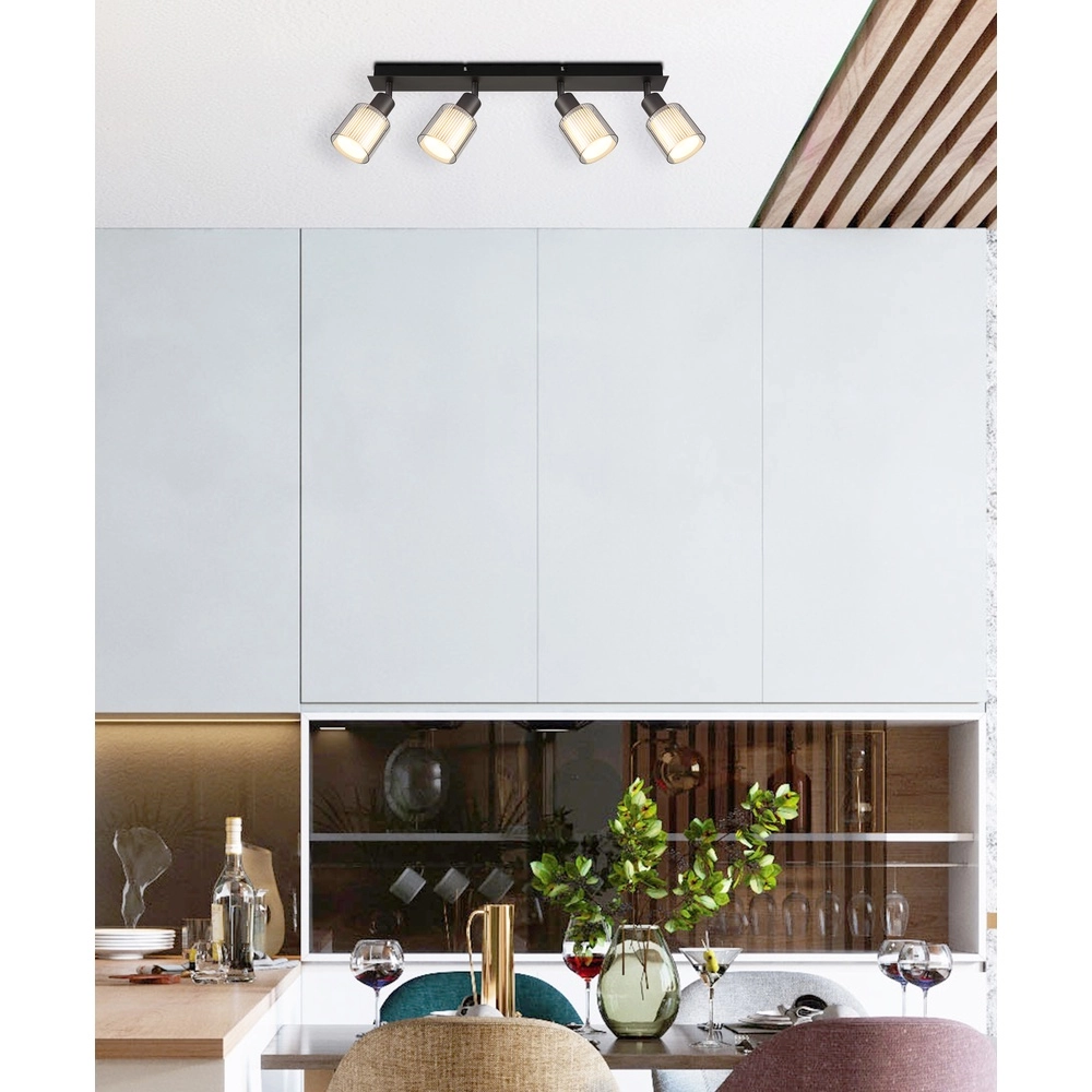 Lampe de plafond à design Villegas Quatre canons légers Globo 9007371578948