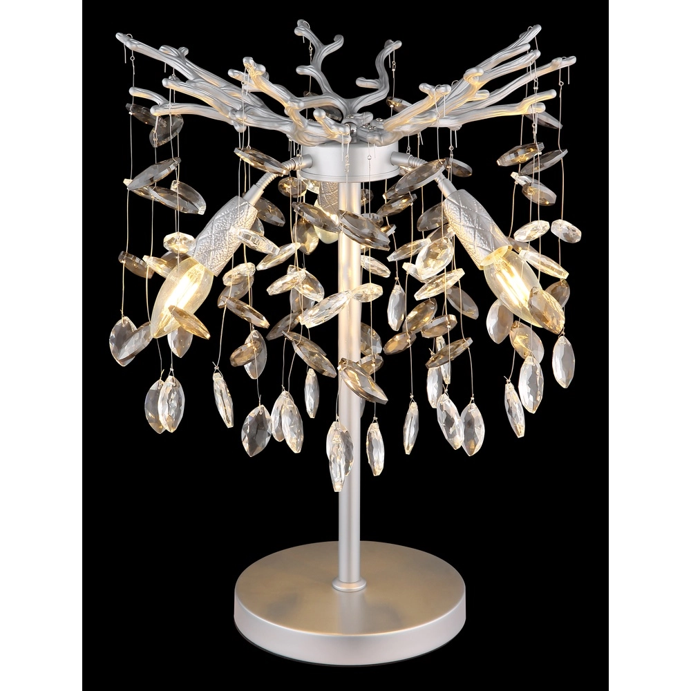 Lampe de table Queena gris argenté Ø 36 cm Globo 9007371525683