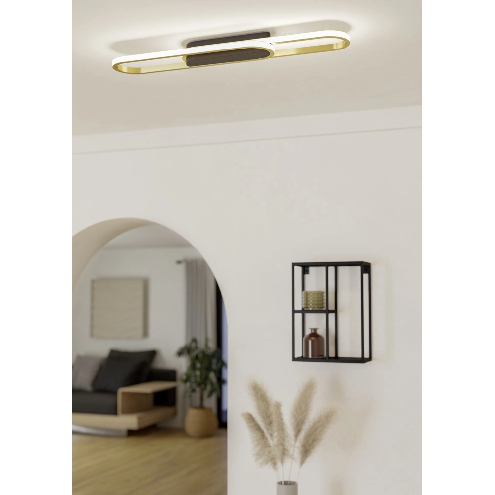 Plafonnier élégant Conivarena noir avec or Eglo 9008606357116