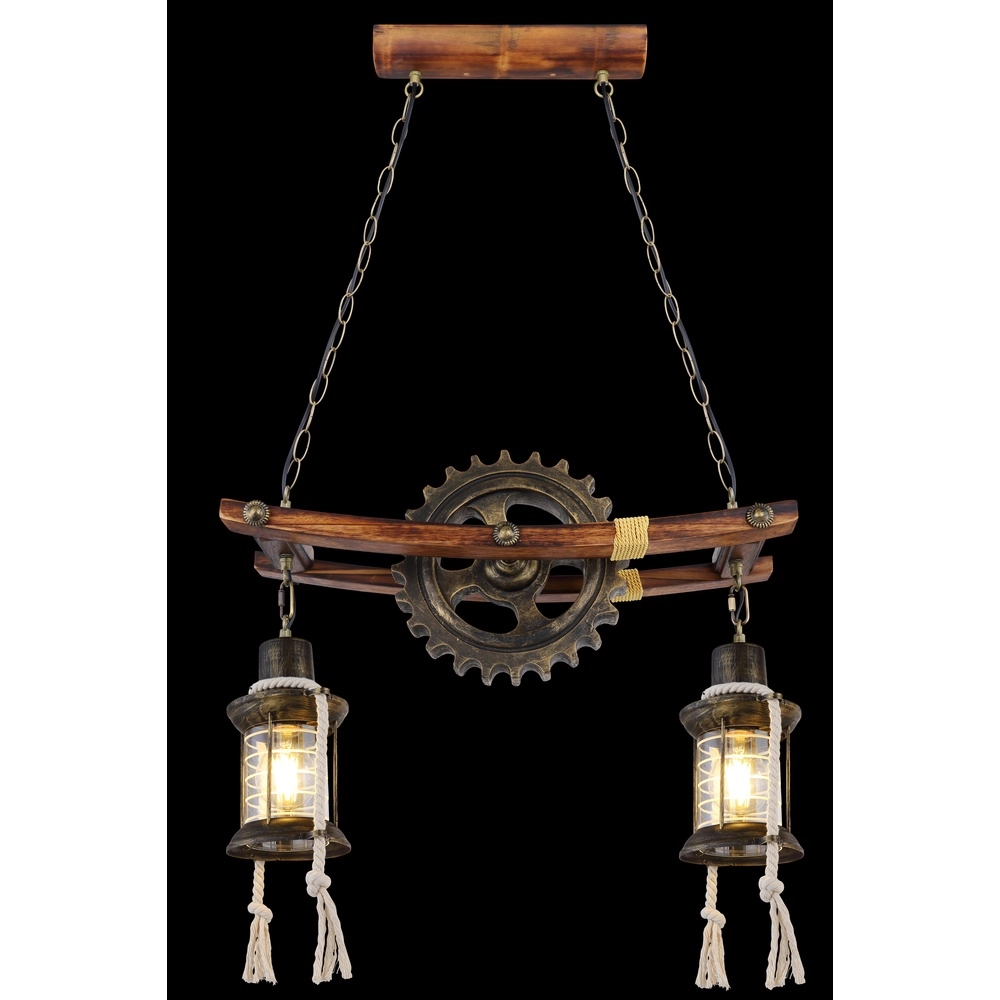 Lampe pendante industrielle Abella 2 lumières Globo 9007371407392