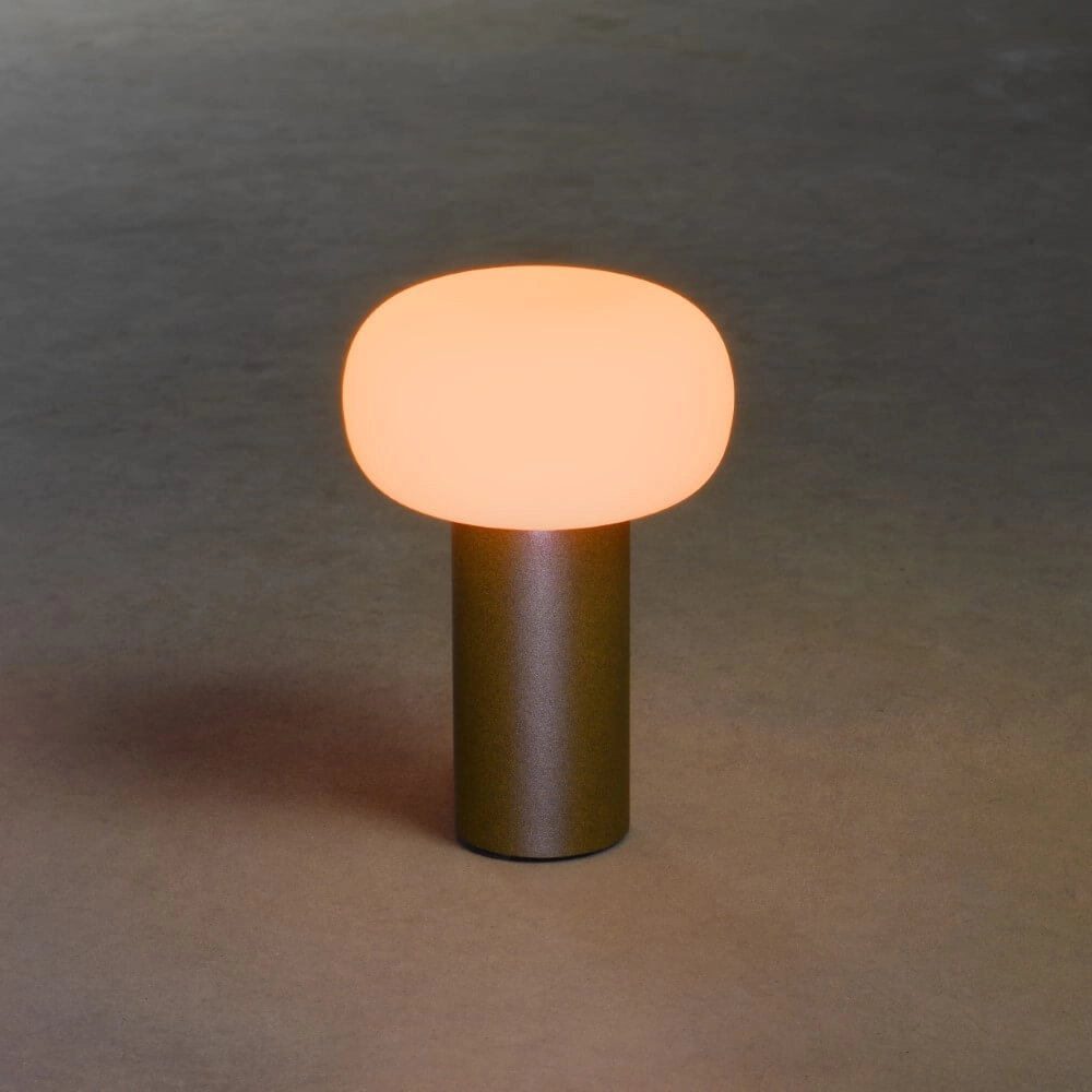 Lampe de table rechargeable Antibes brun rouille KonstSmide 7318308269726