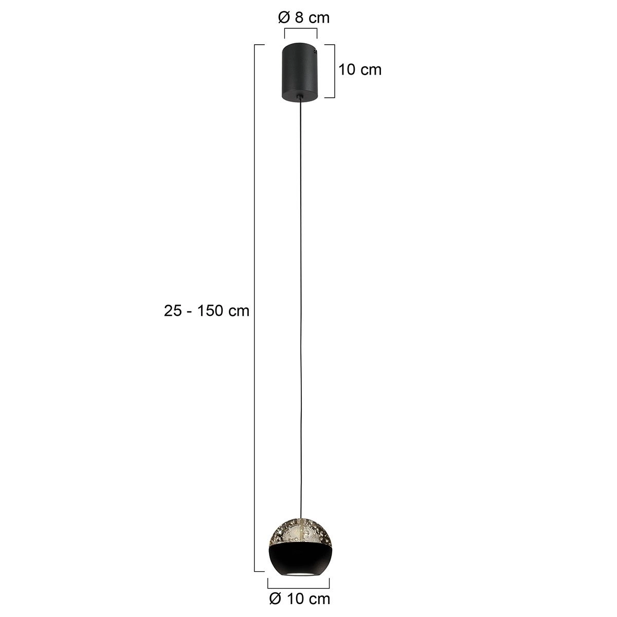 Pendentif en plomb Belluno Noir Steinhauer 8712746183924
