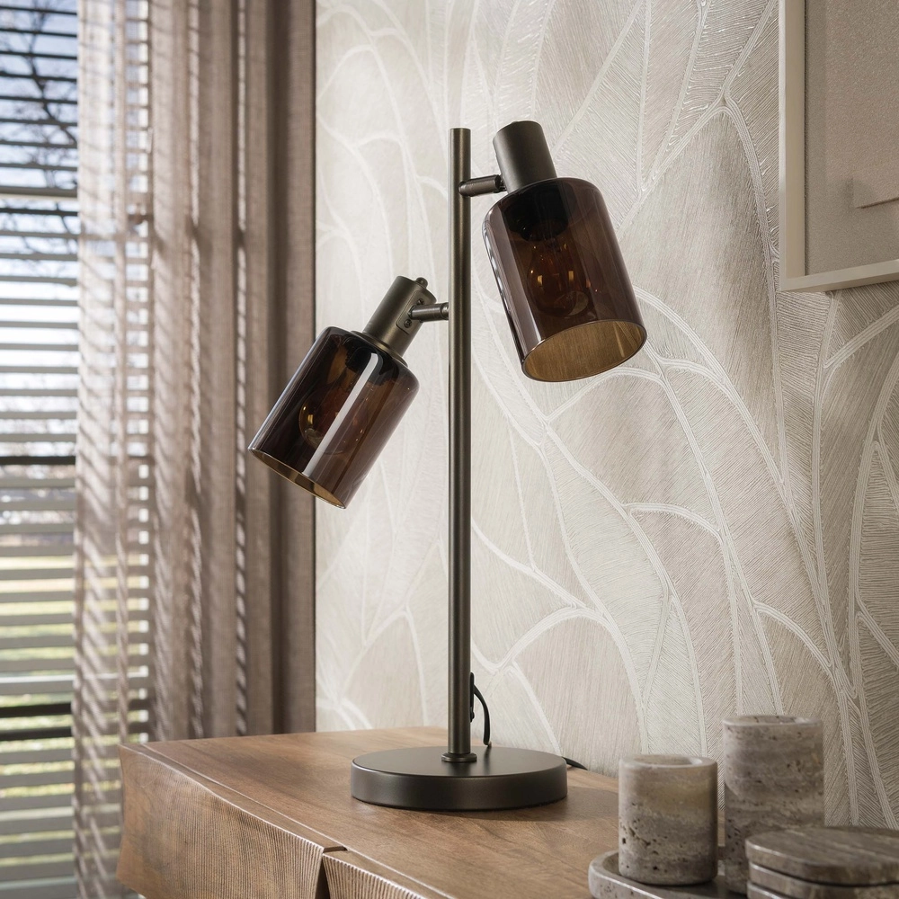 Lampe de table Sepiora Sienna Brown 2 lumières Lyora 8716803515253