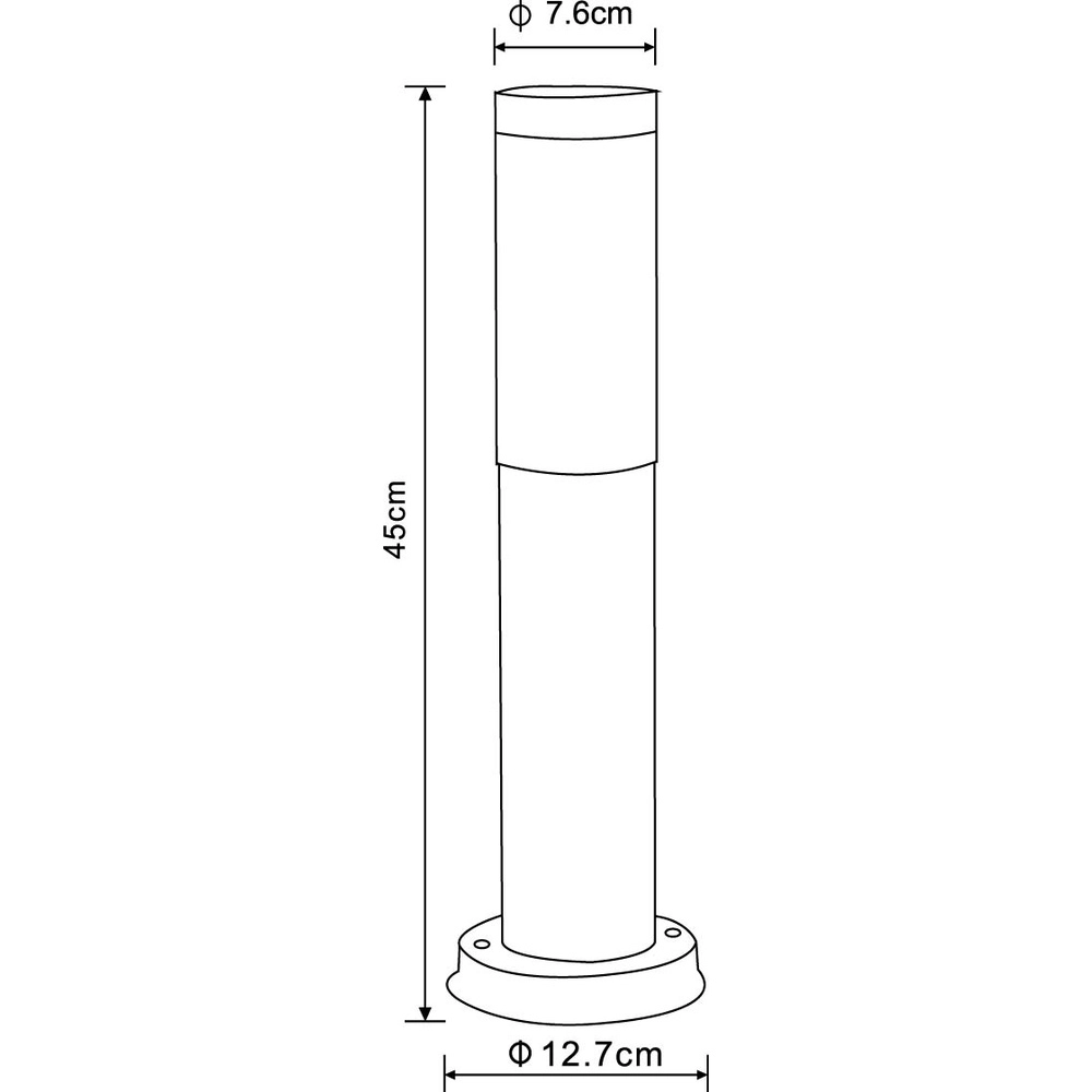 Lampe de jardin Boston Led Acier inoxydable avec blanc - 8,8W - 3000K Globo 9007371291328