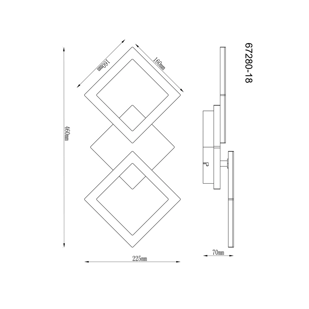 Lampe de plafond à design Kerry noir avec un aspect bois Globo 9007371440221
