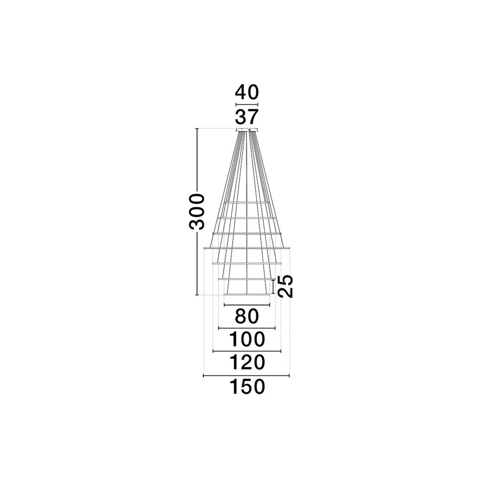 Suspension design Maelo noir Ø 150cm Lyora 5212017479747