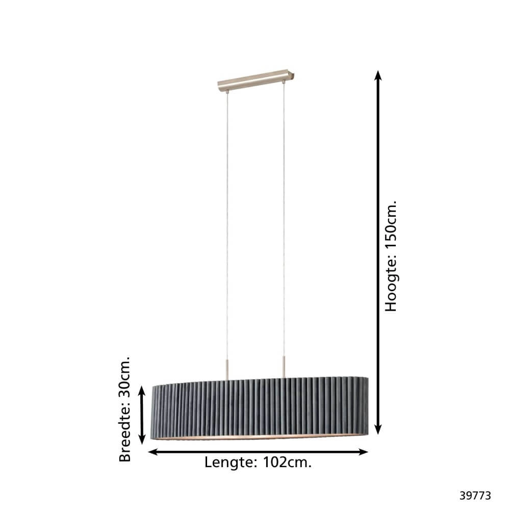 Lampe suspendue de bureau Tamaresco avec abat-jour en velours Stars of Light 9002759397739