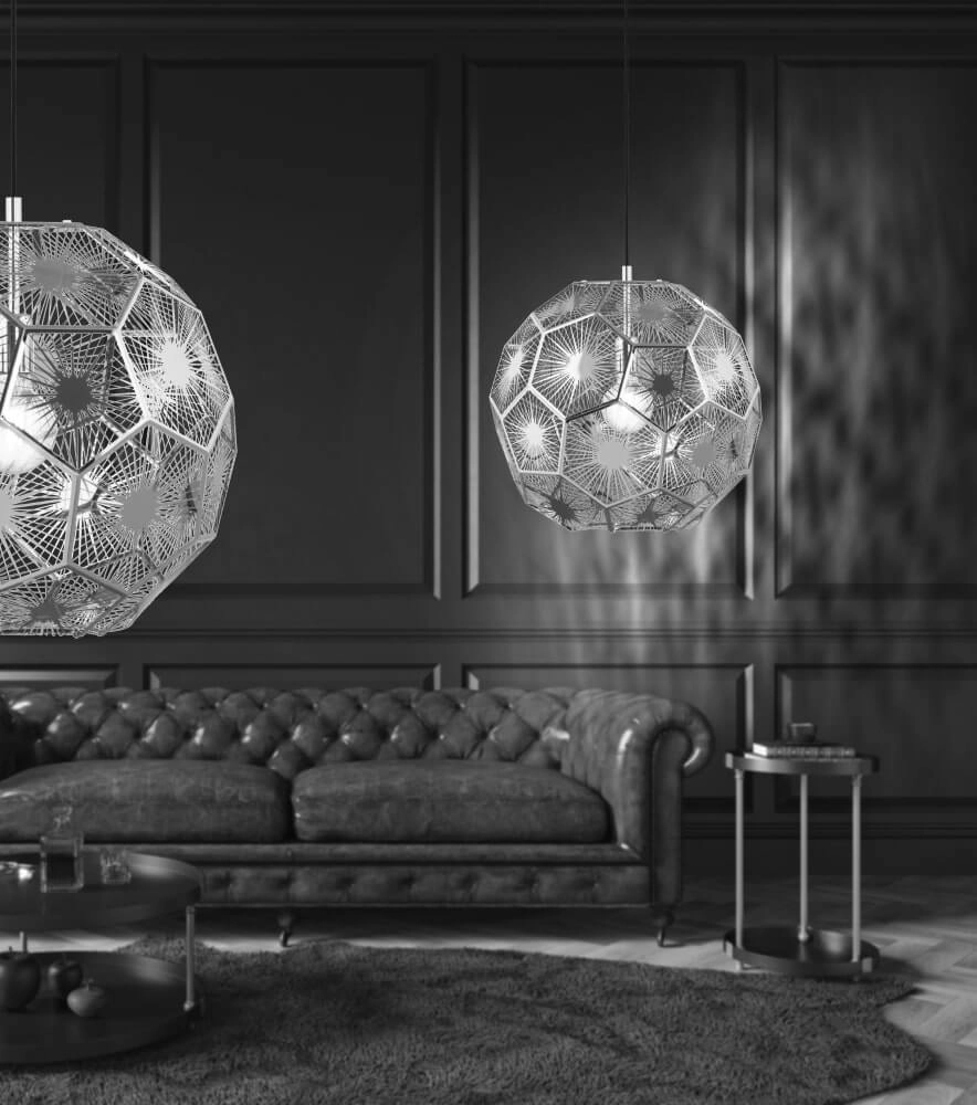 Lampe à suspension design dorée Skoura Ø 50 cm Stars of Light 9002759397562