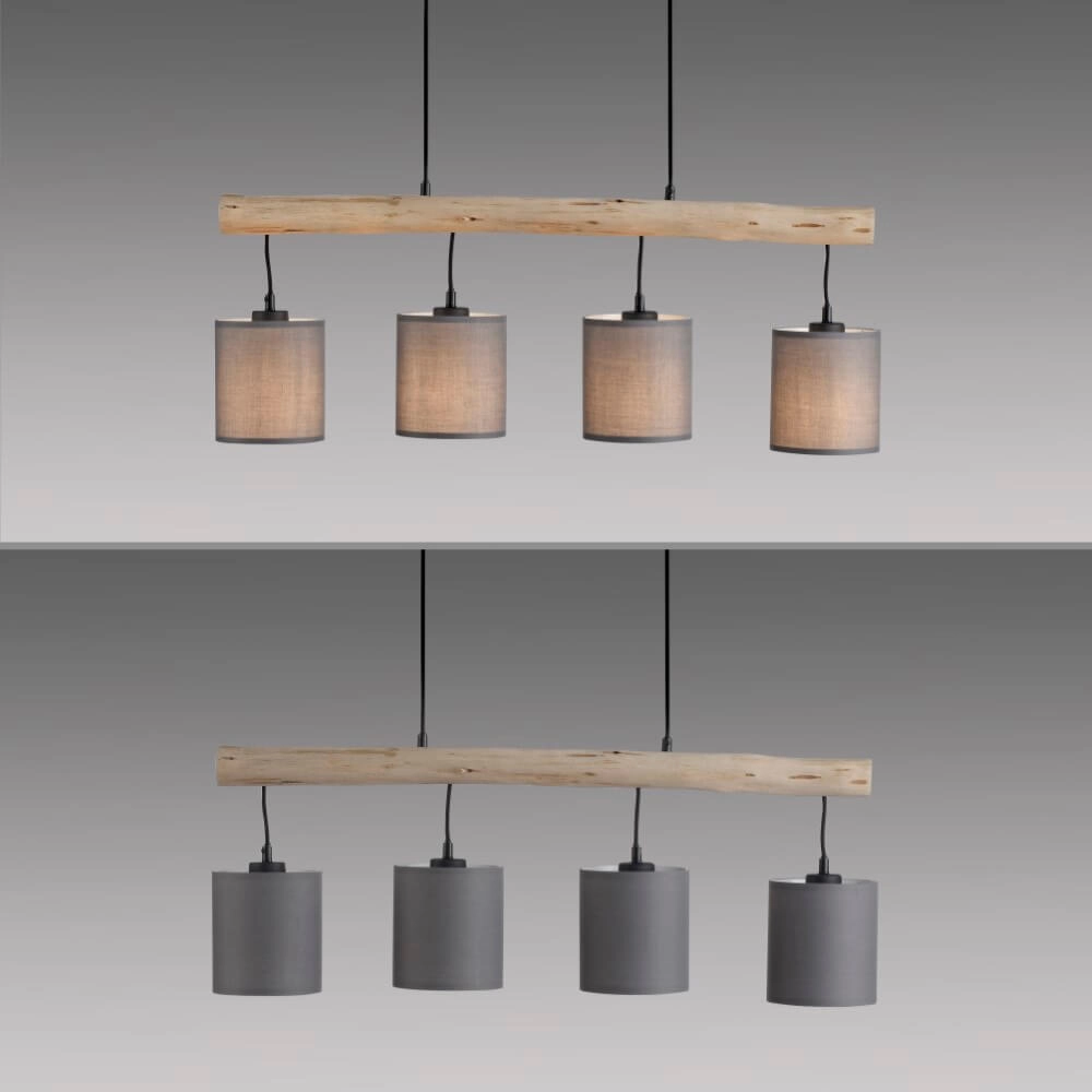 Lampe suspendue rurale Green Tribu taupe Just Light 4043689995171