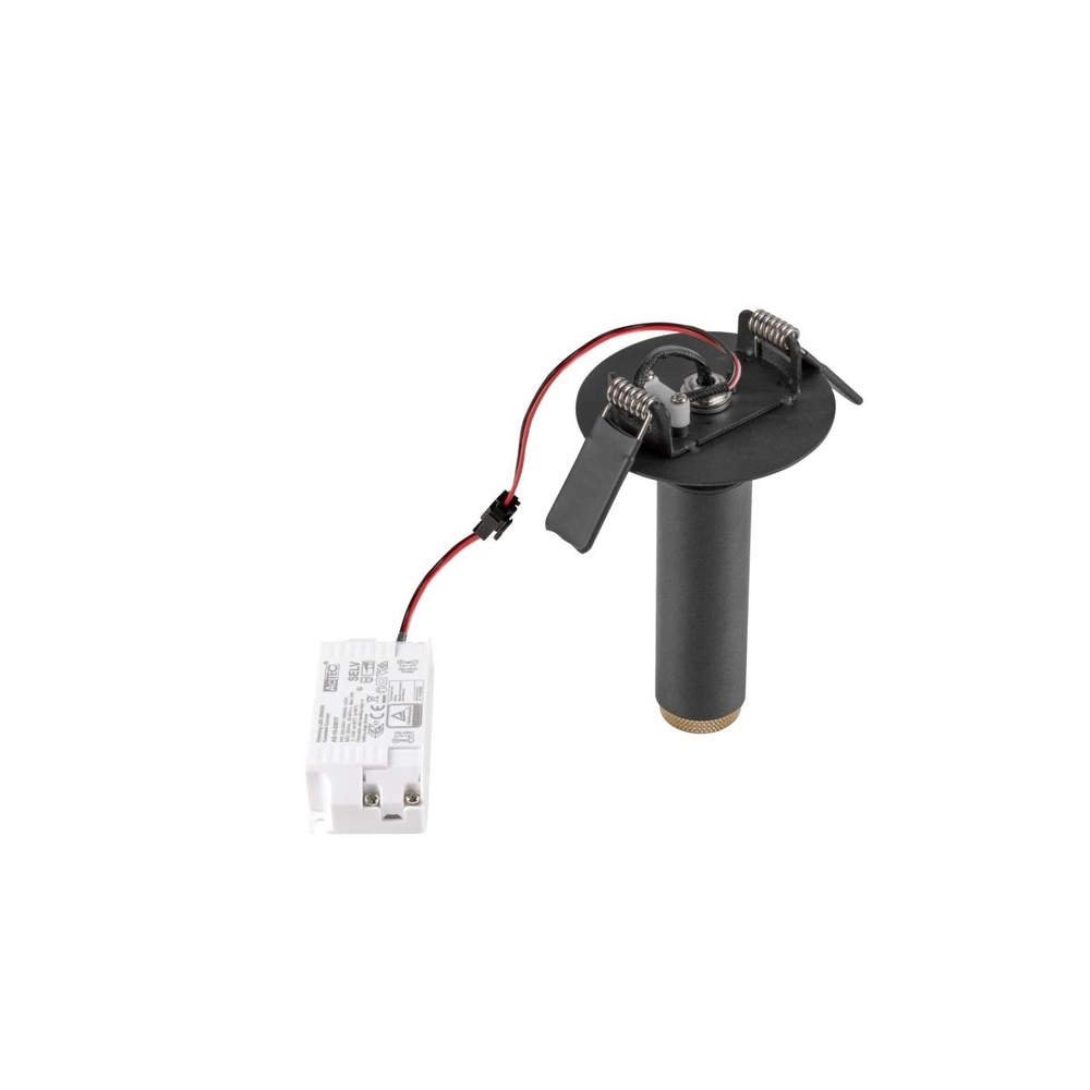 Spot encastré Grip! S noir avec or 2700K SLV 4024163304825