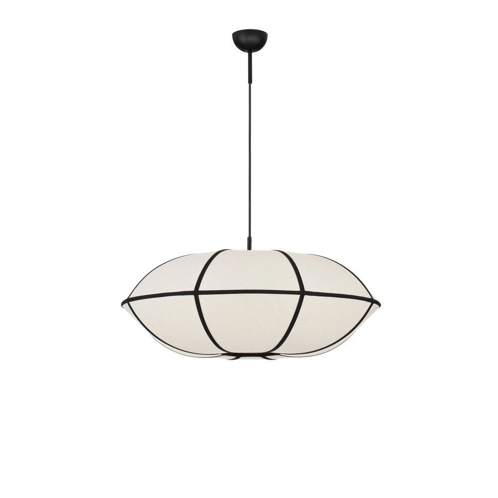 Lampe suspendue Brera noir avec blanc Ø 70cm Lyora 5212017493576