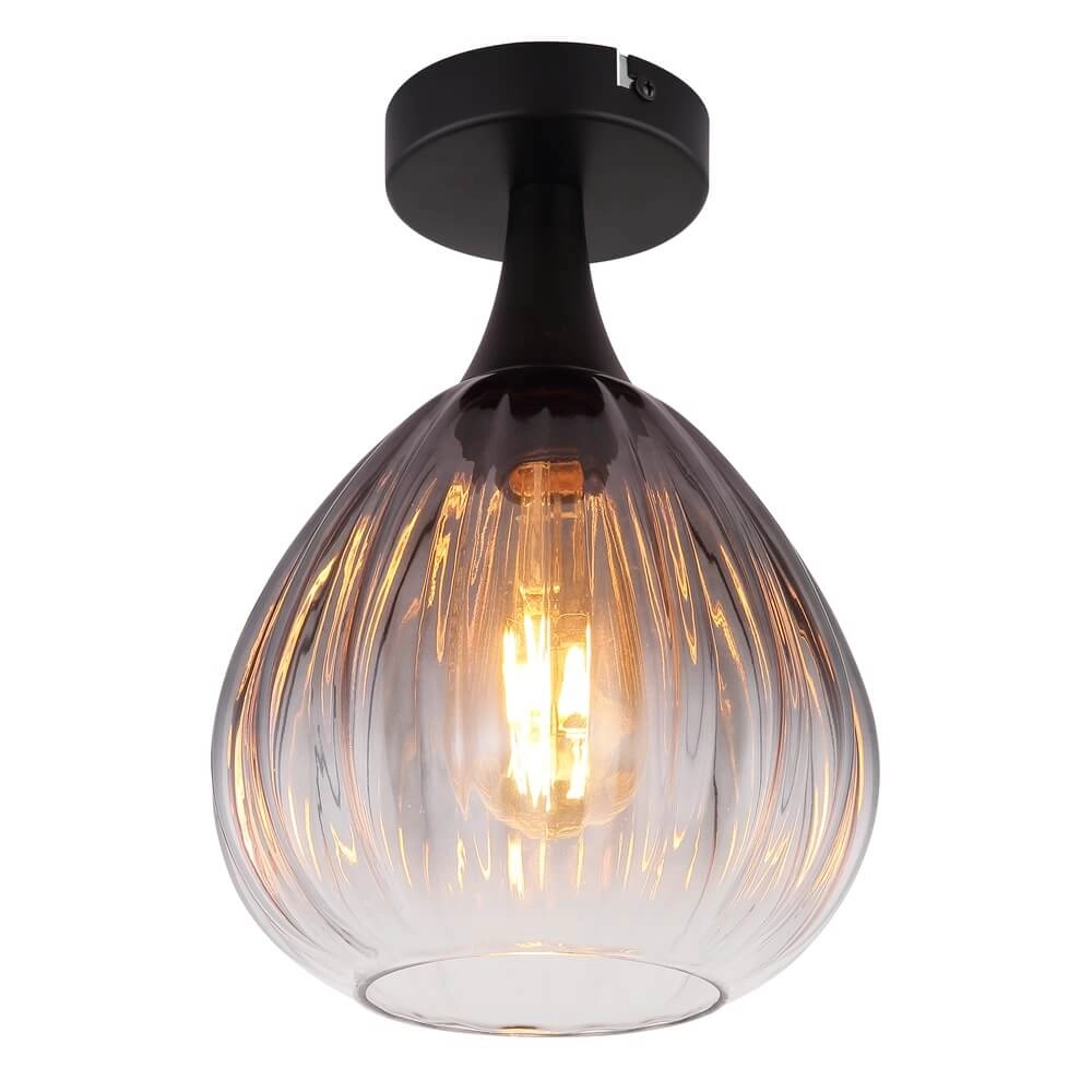 Plafonnier noir Olsen Ø 20cm