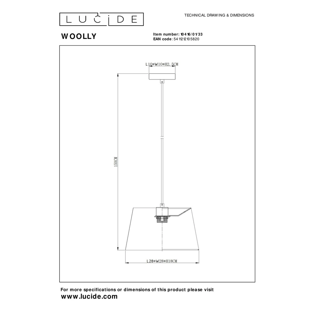 Lampe suspendue Woolly Vert Lucide 5411212105820