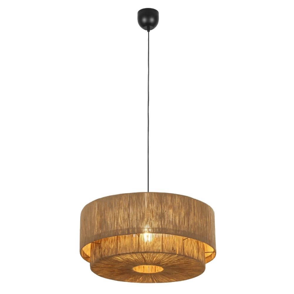 Lampe suspendue en corde Smilla Ø60cm Trio 4017807628265