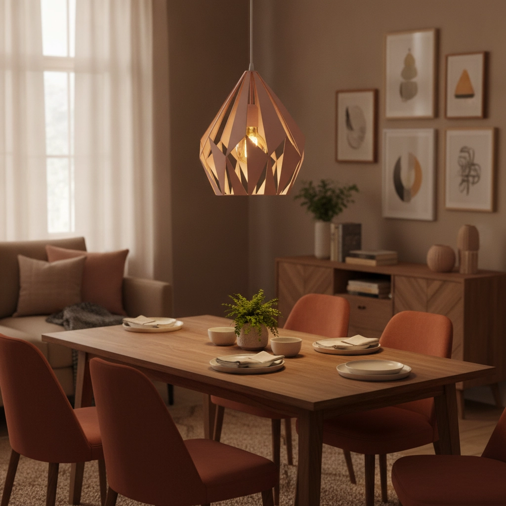 Lampe à suspension Carlton-P Rose pastel