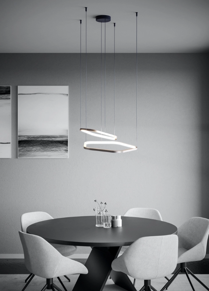 Unique pendant lamp Estrella black with brown Stars of Light 9008606357741