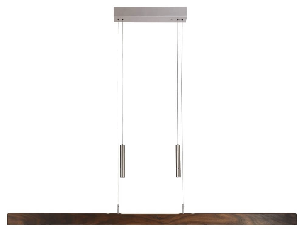 Lampe suspendue de haut en bas Leonora 121 cm - noyer huilé