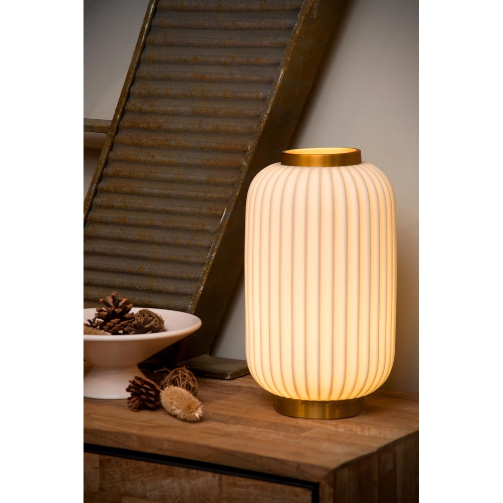 Lampe de table de conception Gosse Or avec blanc Lucide 5411212134165
