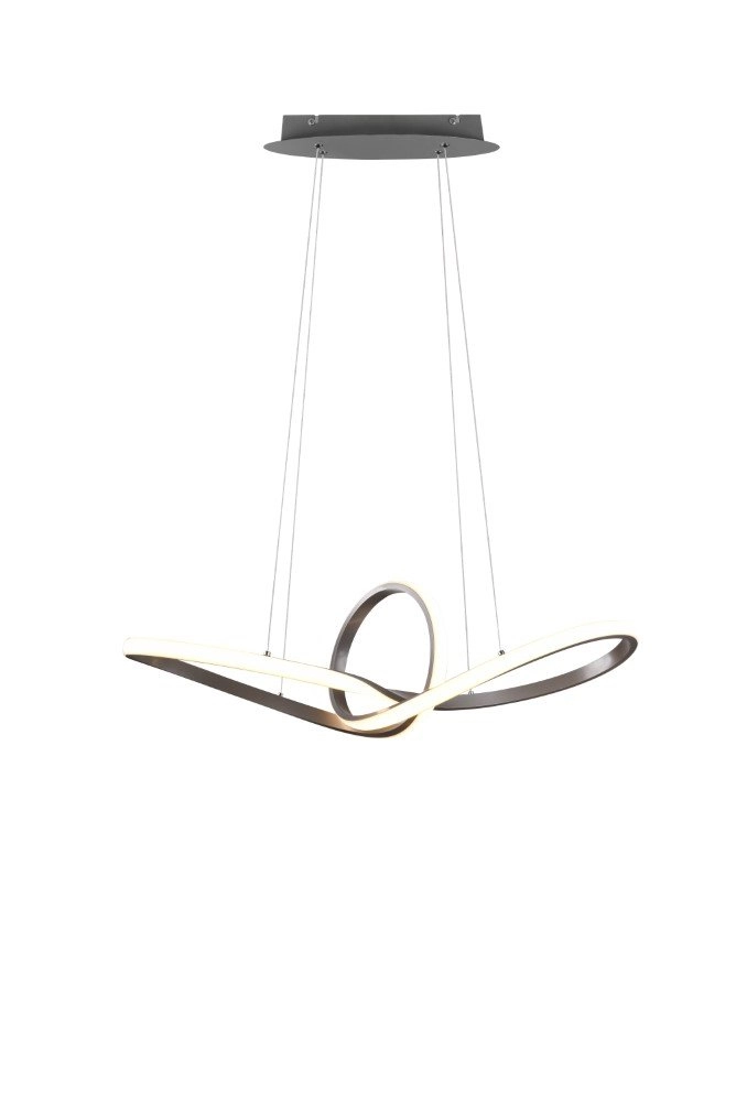 Lampe à suspension Sansa gris Trio 4017807488692