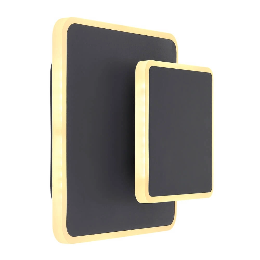 Applique murale carrée Many noir