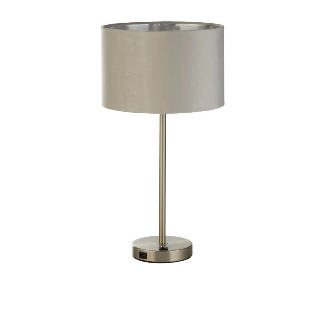 Lampe de table Finn or avec gris