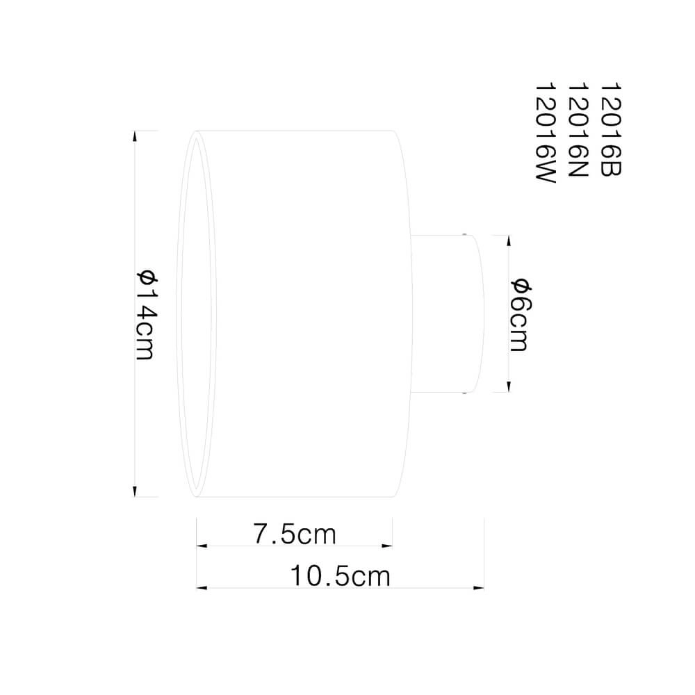 Plafonnier Jenny noir Ø 14cm Globo 9007371408146