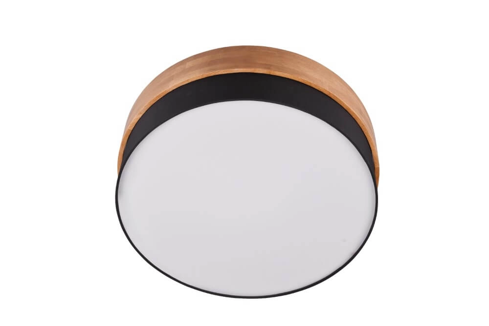 Plafonnier Ø 50cm Seasons bois avec du noir Trio 4017807526219