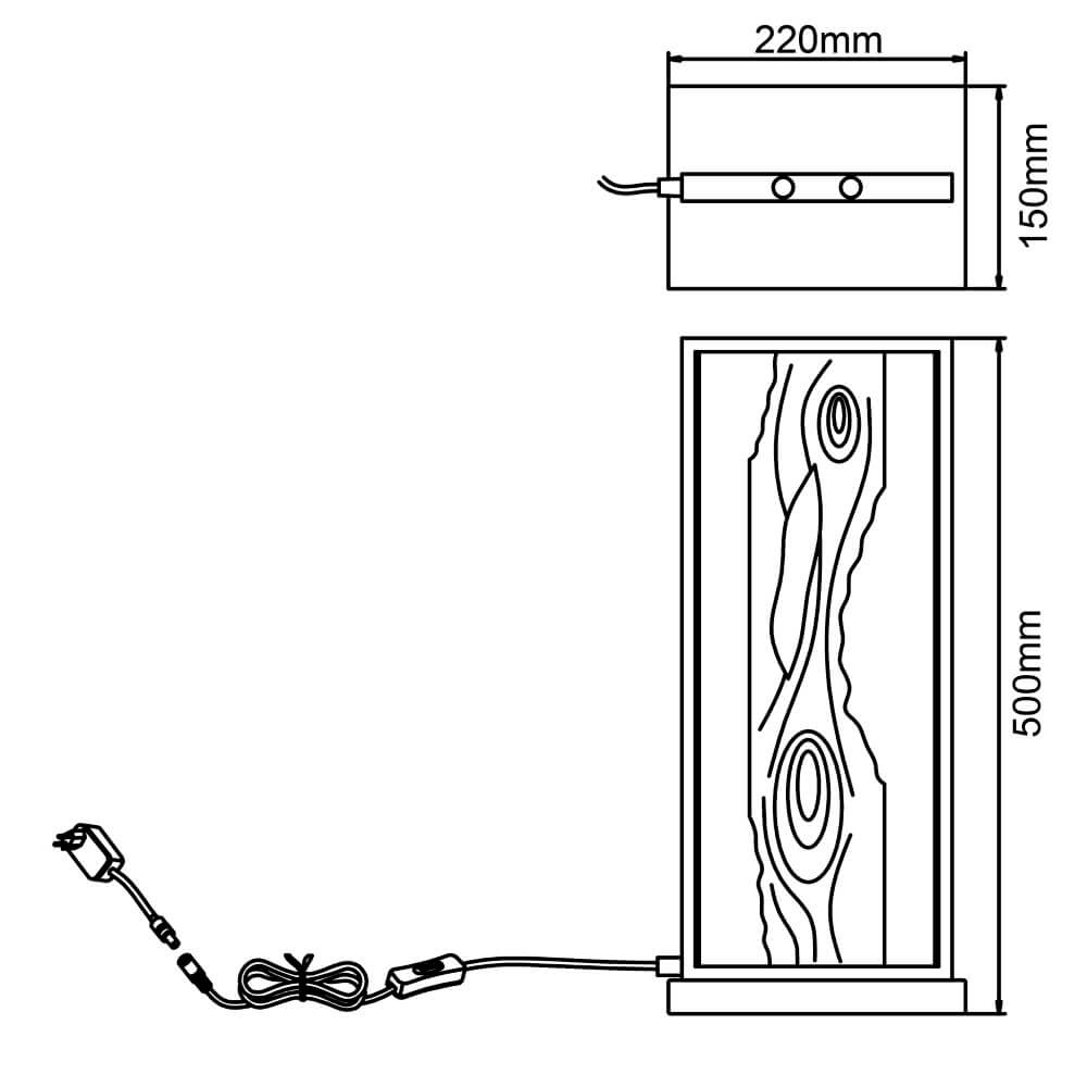 Lampe de table LED Chaumont avec du bois Brilliant 4004353411793