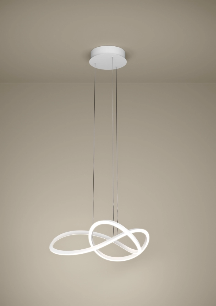 Design pendant lamp Riaza white Ø 83cm height adjustable Stars of Light 9008606357697