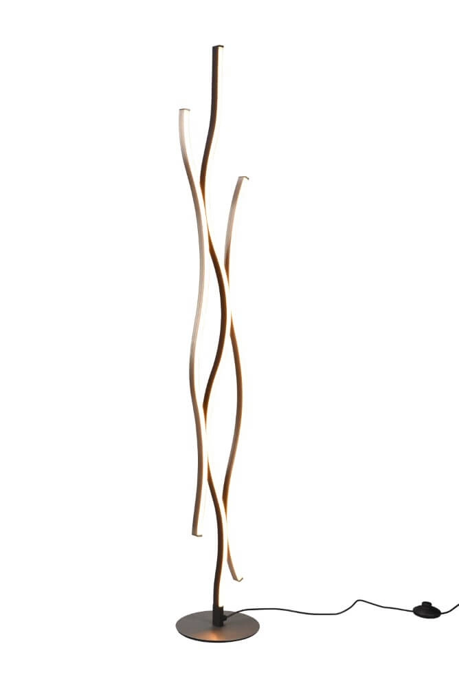 Lampadaire Blaze noir avec du métal Trio 4017807540413