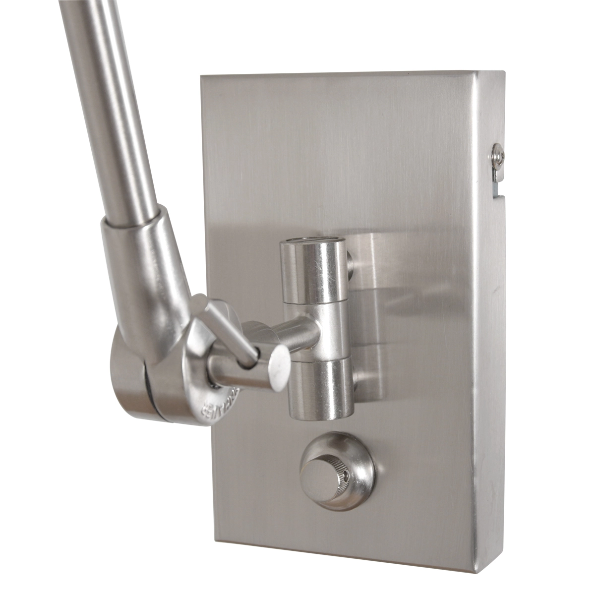 Lampe de lecture murale Prestige Chic Acier inoxydable avec abat-jour taupe 30 cm Steinhauer 8712746145779