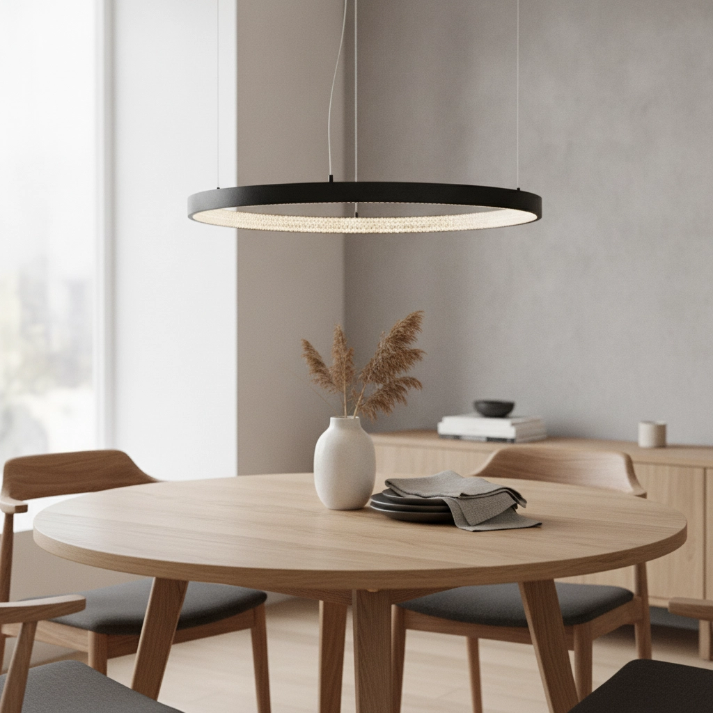 Suspension Preston noir Ø 80cm