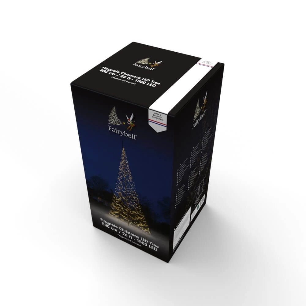 8 meter - 1500 Led - Warm White - Twinkle - No Pole Fairybell 8718781474317